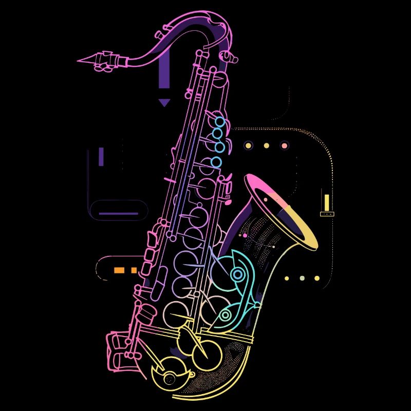 Dessin de saxophone