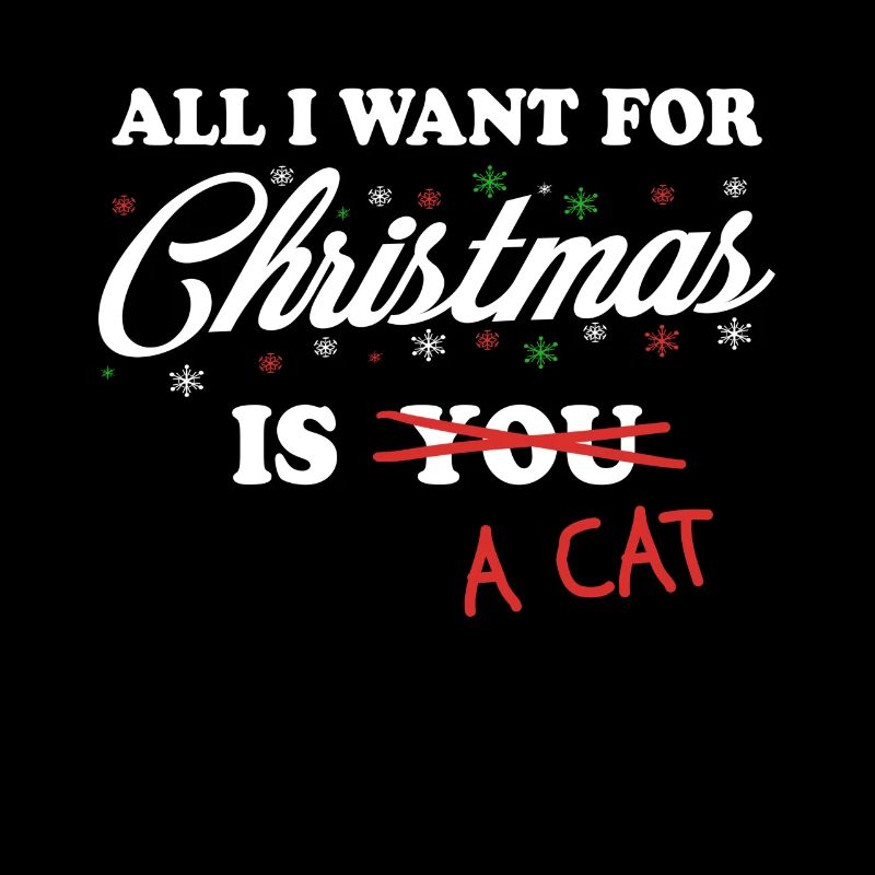 Tout ce que je veux pour Noël est un chat de chat de Noël