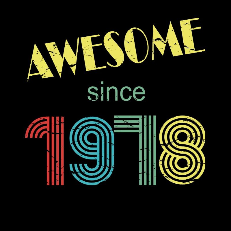 Awesome since 1978 retro distressed look