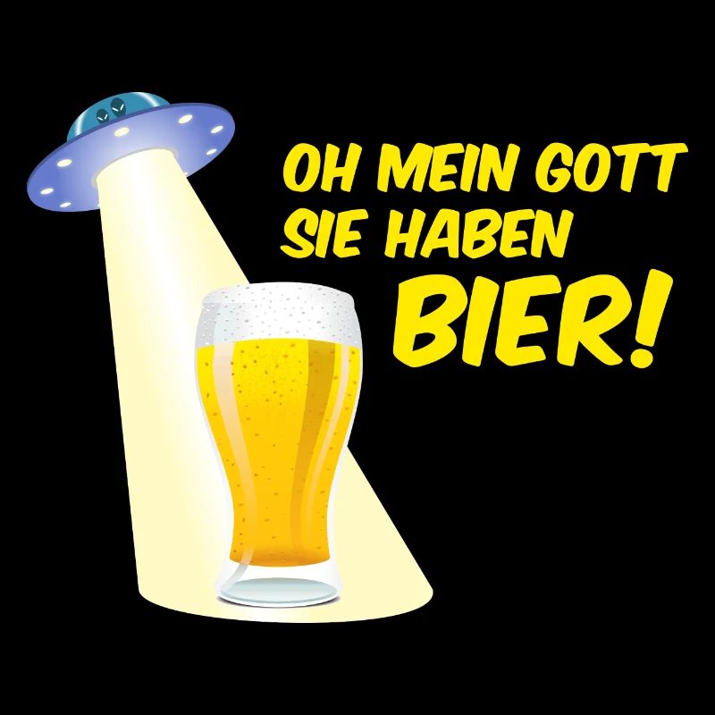 Alien Bier außerirdische Biertrinker im UFO