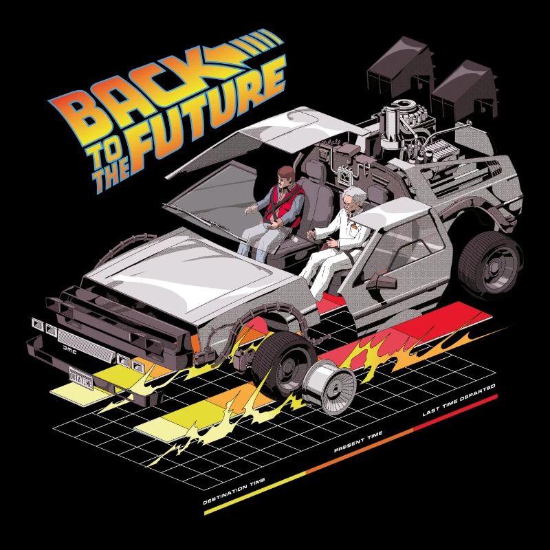 Back To The Future Delorean Composition