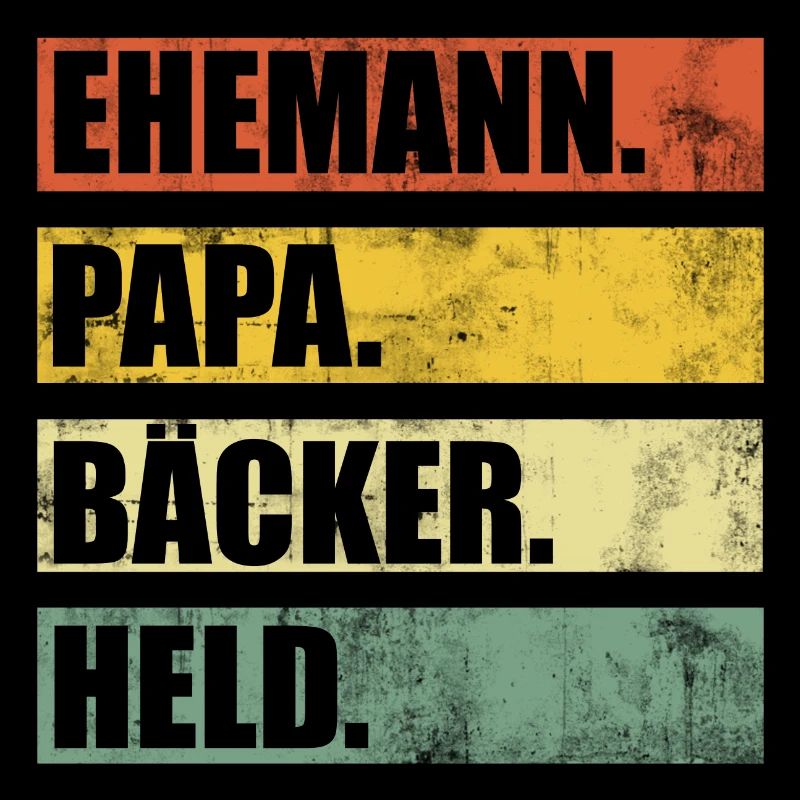 Bäcker Ehemann Papa Held Vintage Vater Vatertag