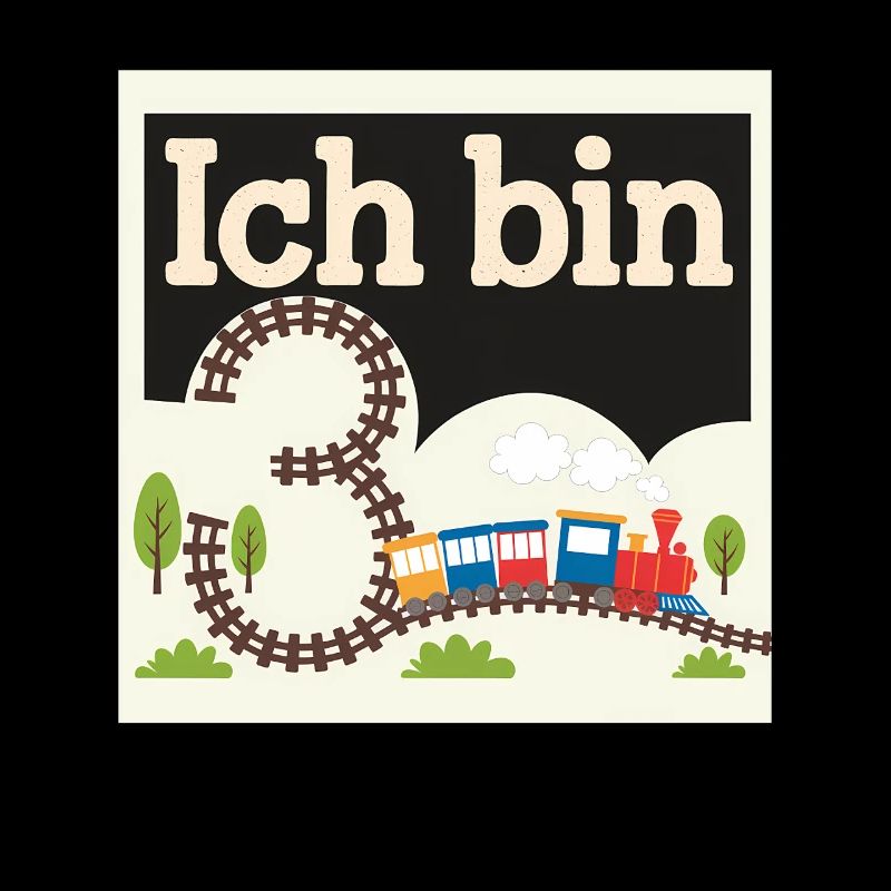 Ich bin 3 Zug Eisenbahn 3. Geburtstag
