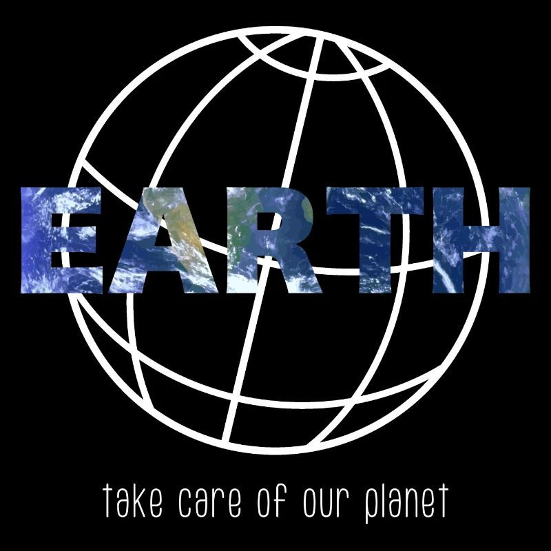 Planet lines earth lettering environment gift idea