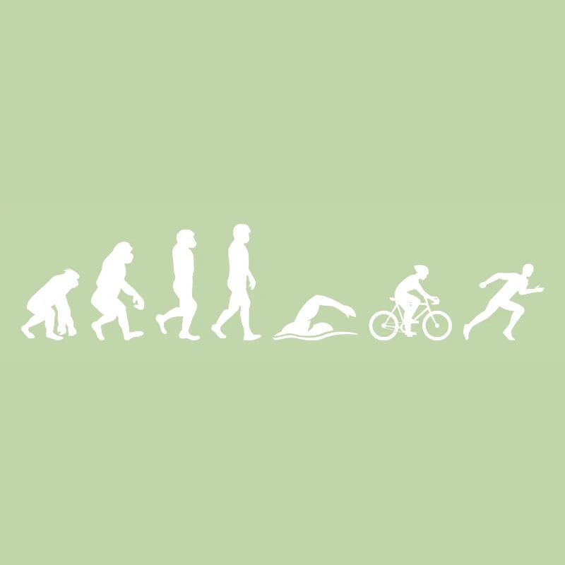 Swim Bike Run Triathlon Triathlète Evolution Drôle