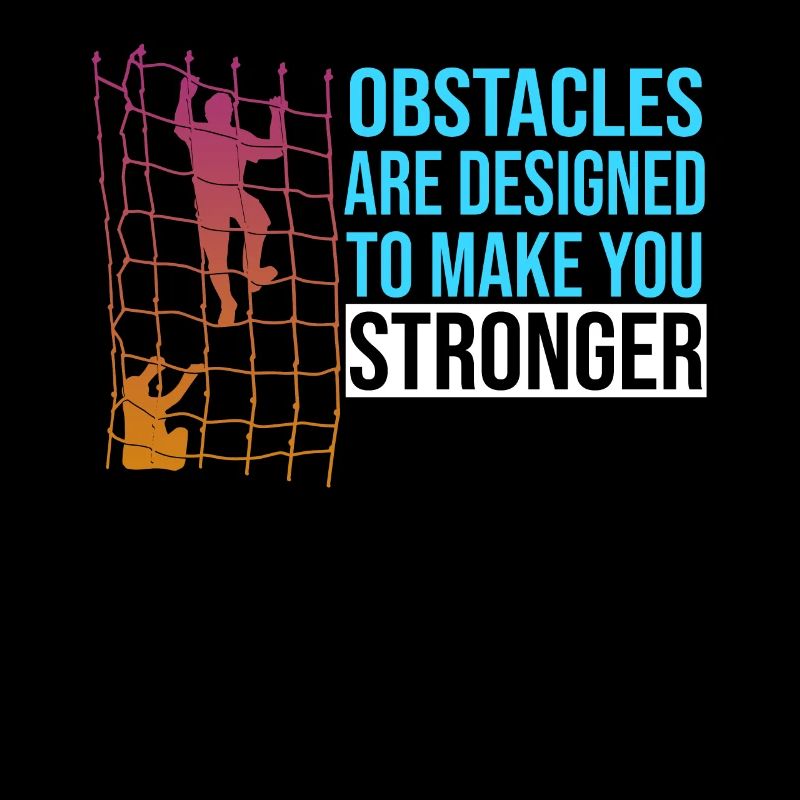 Course d'obstacles cool disant cadeau rétro de force