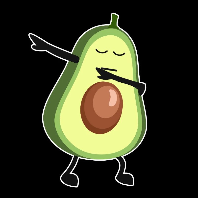 Avocado Kawaii Comic Dancing Sports Gift Cute