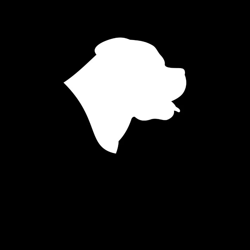 Rottweiler head profile silhouette