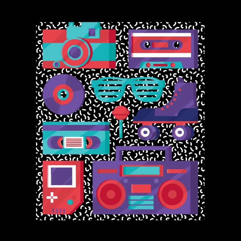 90s retro elements slogan party gift