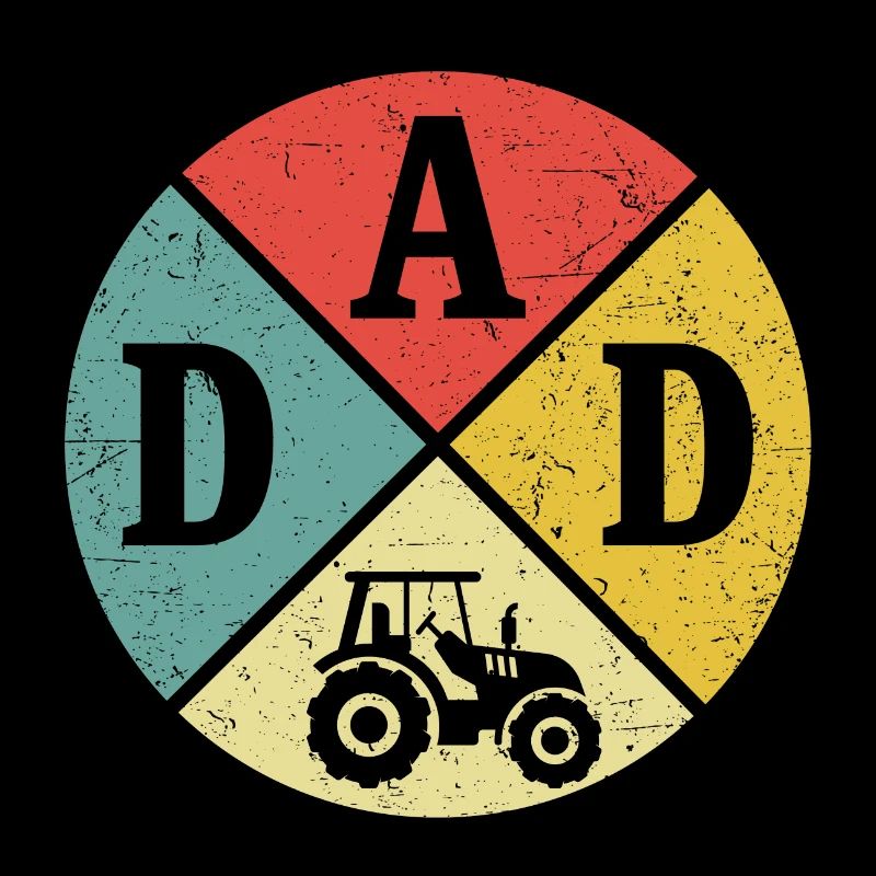 Dad Vater Bauer T-shirt Papa Traktor
