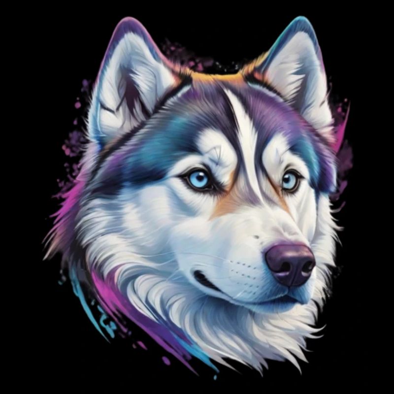 Tête de husky