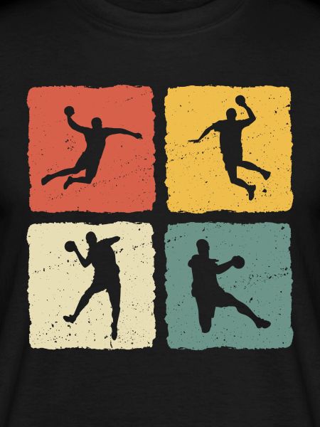 Handbalspeler Retro T-Shirt Handbal