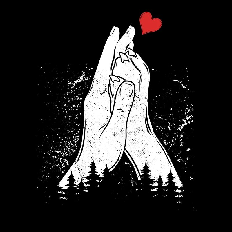 Herz + Hand + Hundepfote - High Five - Hunde Fan
