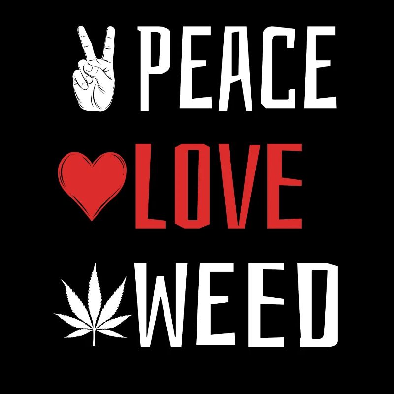 Peace Love Weed - Heart