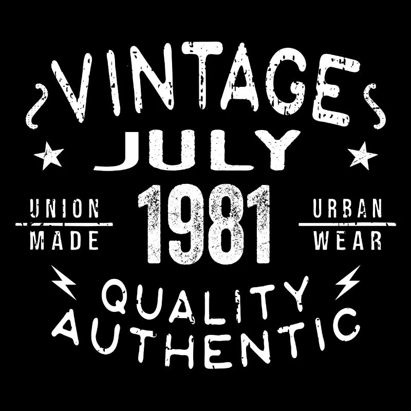 July 1981 Geburtstag im 1981 Geburtstagsgeschenk