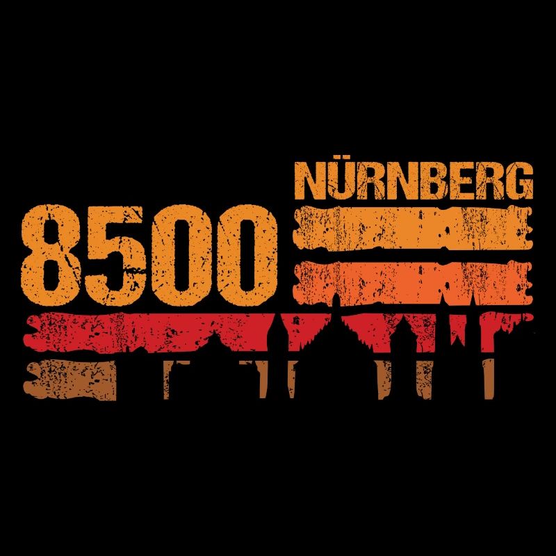 Nürnberg Skyline Silhouette 8500 Postleitzahl alte