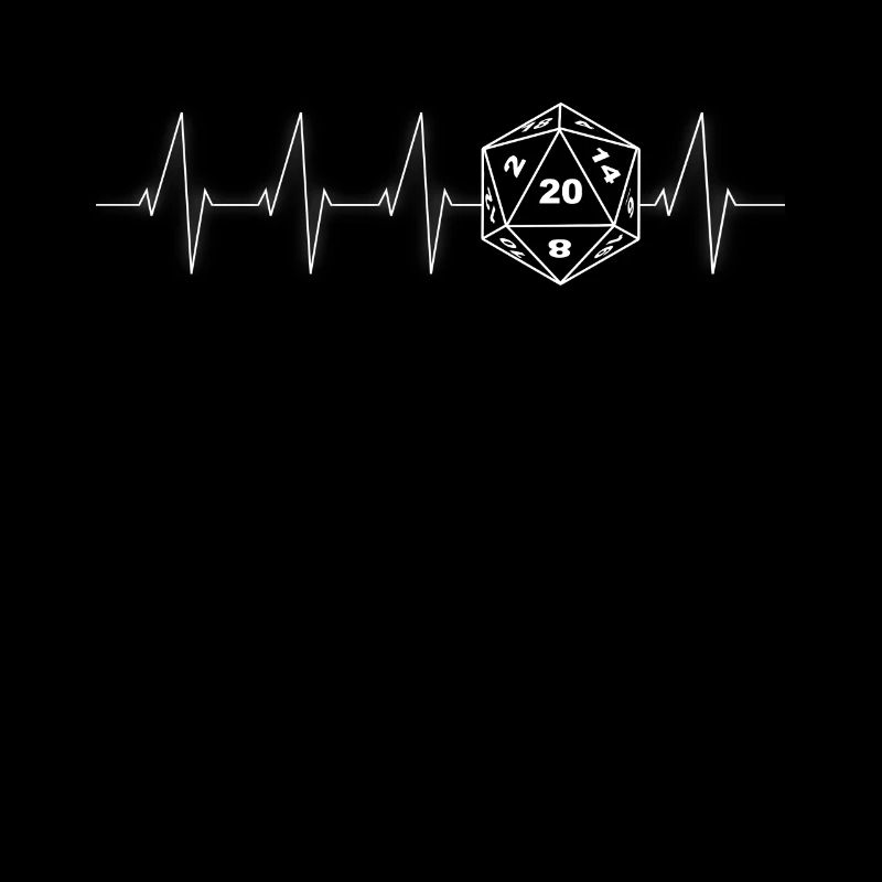 Heartbeat RPG Dice RPG blanc
