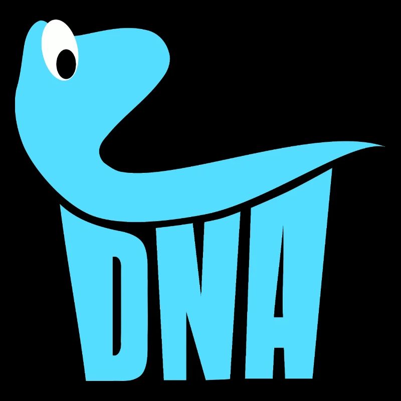 DNA es wird ein Junge blaue Schrift