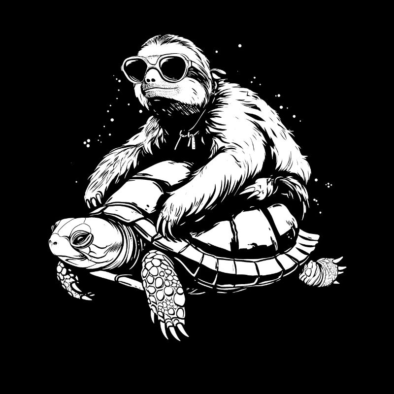 Sloth Turtle Funny Gift