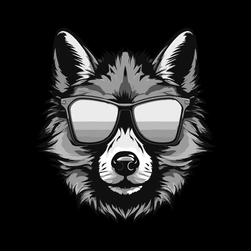Wolf Hipster Cool Party