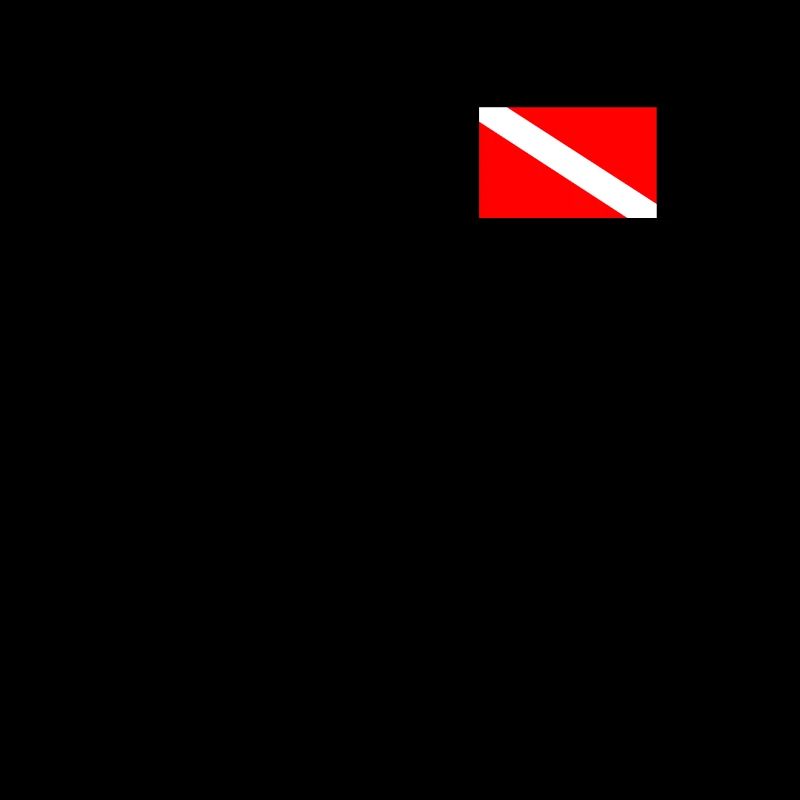 Drapeau de plongeur Pavillon de plongée Cadeau de plongeur