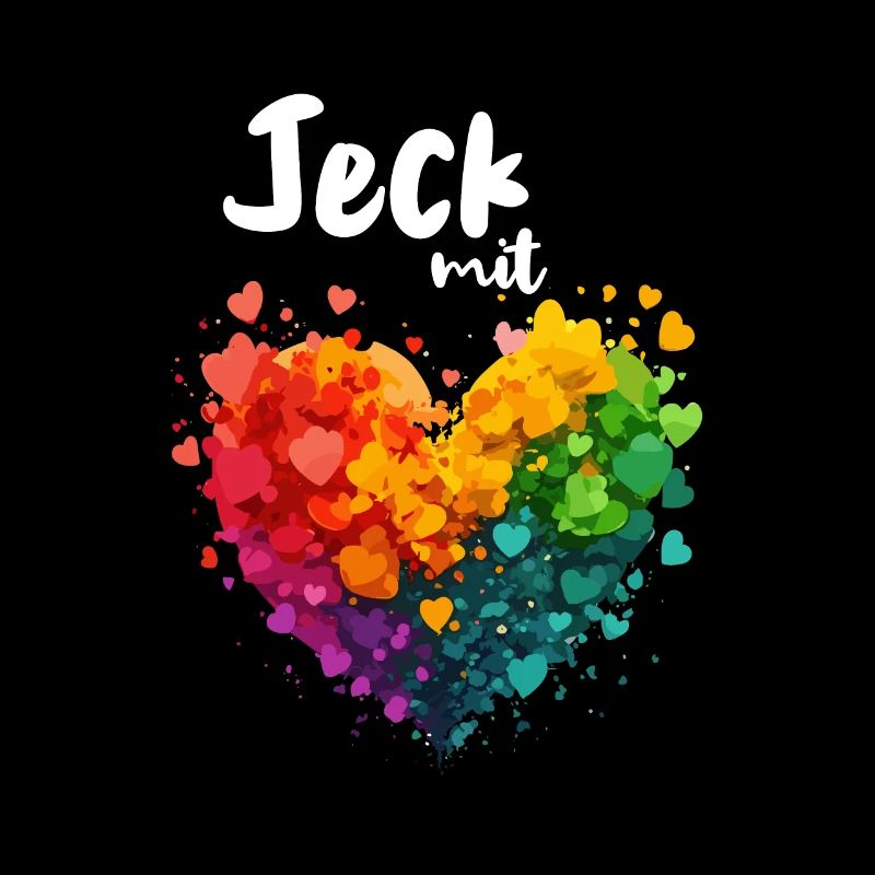 Jeck with Heart Carnaval Cologne Alaaf Costume de Carnaval