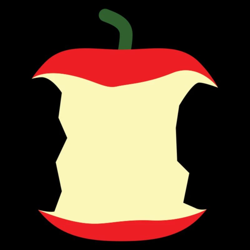 Bitten apple Bitten fruit