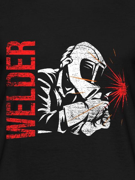 Profession welder welding