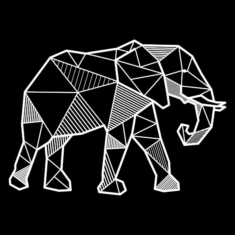 Elephant animal geometric triangle gift wild