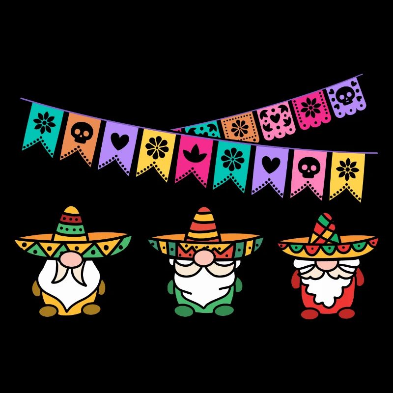 Sombrero Dwarfs Fiesta Cheerful Cinco De Mayo