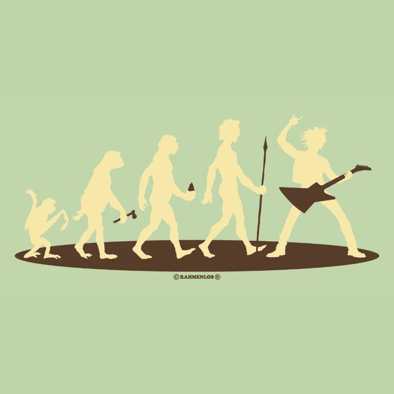 Evolution vom Affen zum Rock Star - E-Gitarre -
