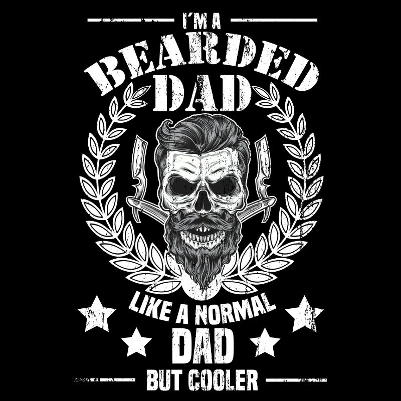 Vater Bart Vollbart Totenkopf bester Papa Cooler