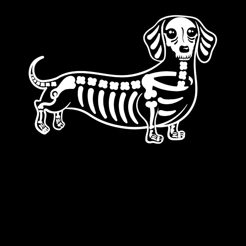Amant de teckel Halloween crâne de teckel