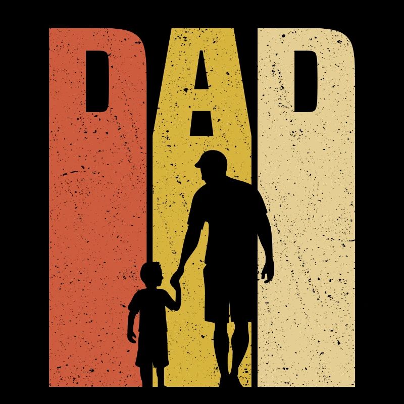 retro dad and son