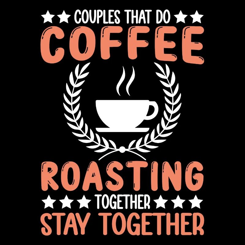 Couples qui font de la torréfaction du café ensemble