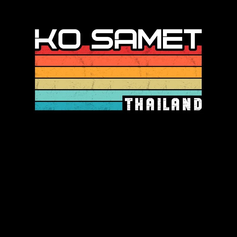 Vintage Thailand Vacation Asia Sunset Ko Samet