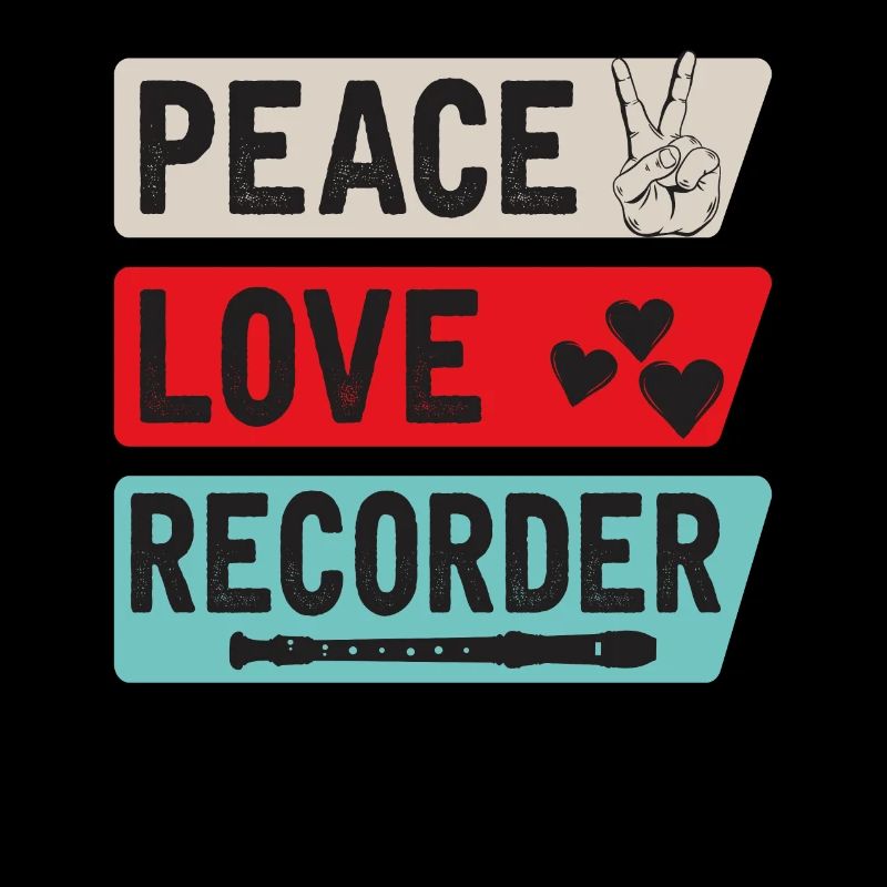 Peace Love Recorder Record Player
