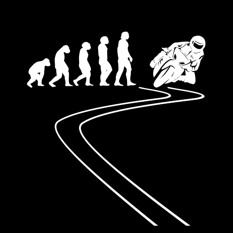 Motorradfahrer Motorcycle Moped Evolution Motorrad