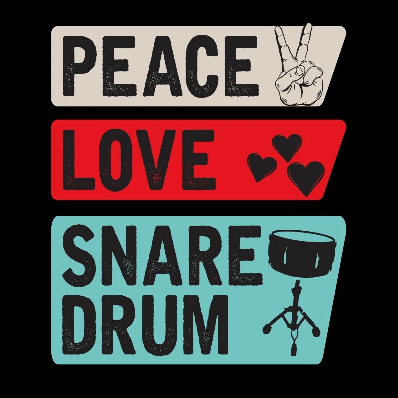 Peace Love Snare Drum Marching Band