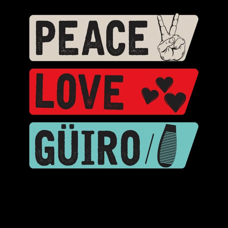 Peace Love Güiro Instrument Güiro Player