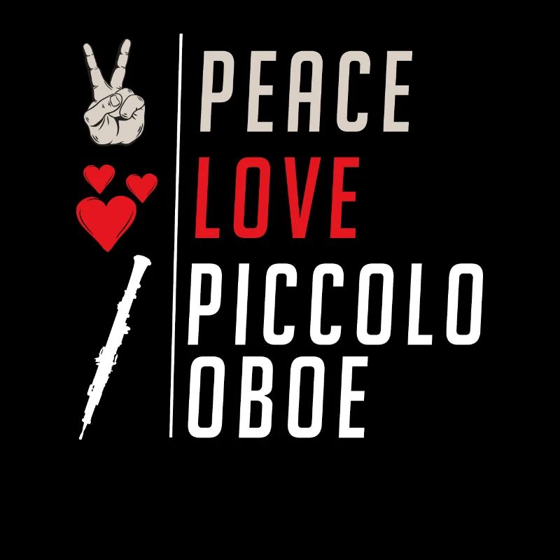 Peace Love Piccolo Oboe Marching Band