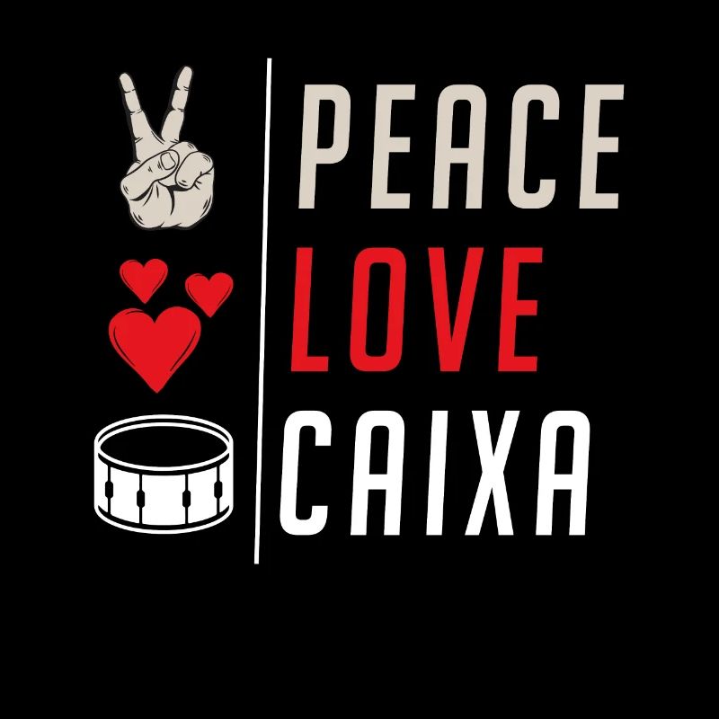 Peace Love Caixa Snare Drum Instrument