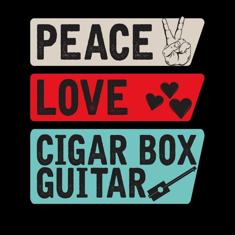 Peace Love Cigar Box Guitar Instrument