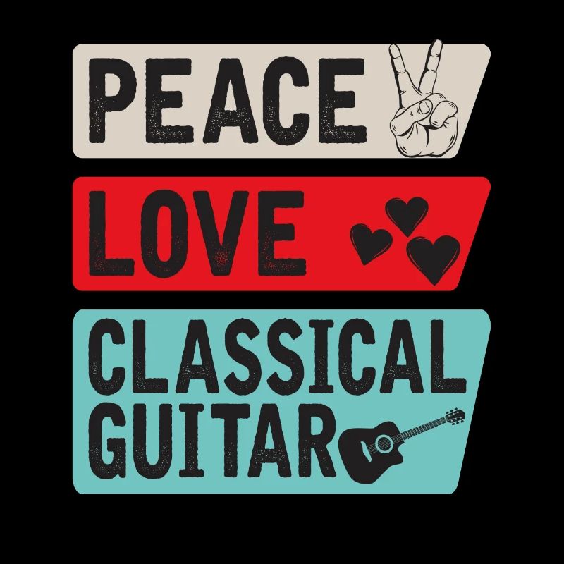 Peace Love Classical Guitar Instrument