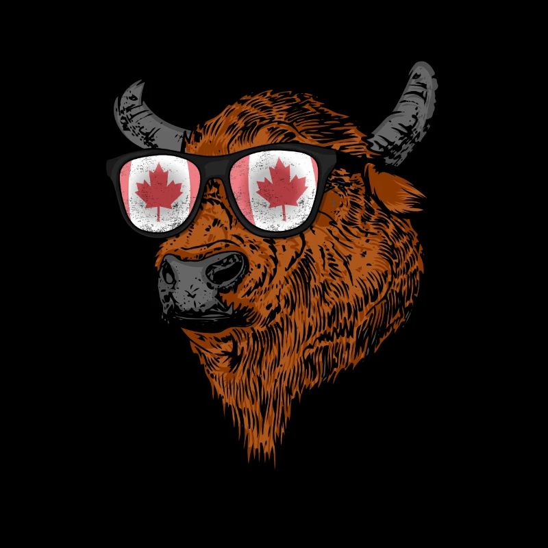 Büffel Geschenk Urlaub Kanada Flagge Kanada