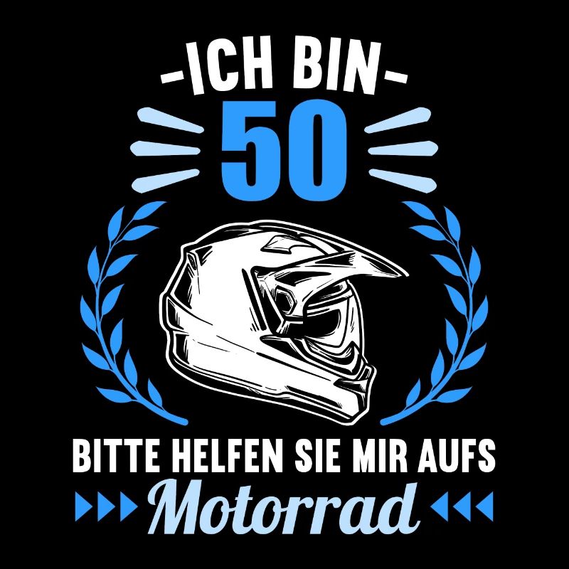 Ich bin 50 bitte helfen auf Motorrad 50 Geburtstag