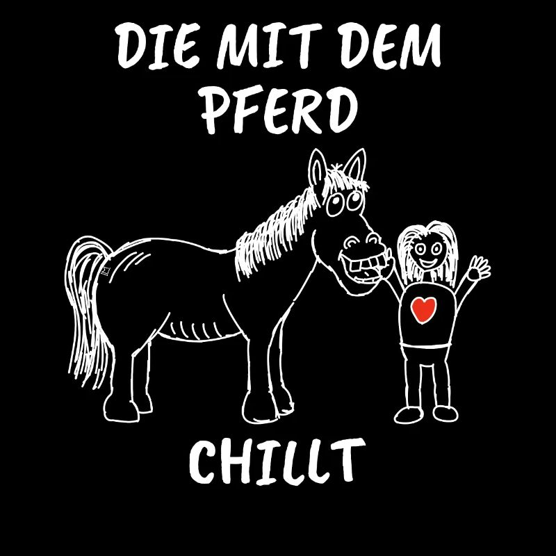 Die mit dem Pferd chillt Pferde Reiterin