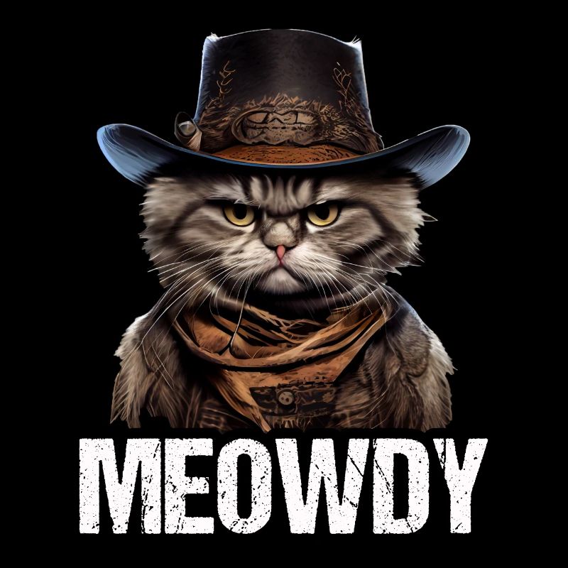 Meowdy Funny cat Meme for Cat Lovers