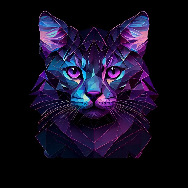 Chaton Chaton Chat Polygone Chat