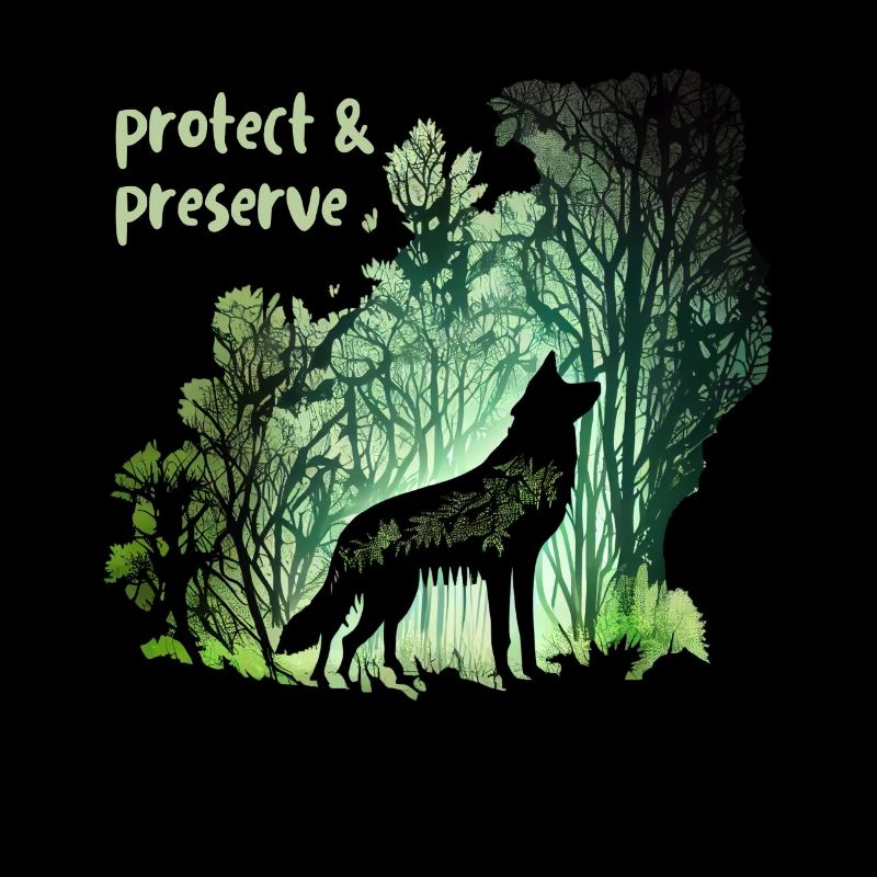 Wölfe Silhouette Naturschutz Tierschutz Wolf